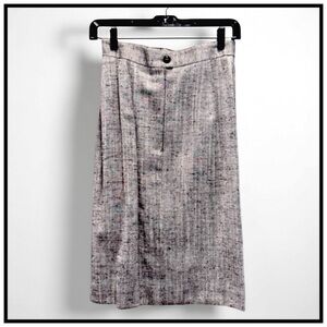 Louis Feraud Women’s Vintage Midi A-Line Skirt. Gray, Black. Size 6